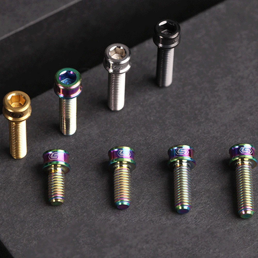 Mutliple Color M5 p0.8mm 10/12/14/16/18/20/25/30/35mm TC4 GR5 Titanium Alloy Screw Bolt Cap Head 4mm Hex Allen Socket Bike
Mutliple Color M5 p0.8mm 10/12/14/16/18/20/25/30/35mm TC4 GR5 Titanium Alloy Screw Bolt Cap Head 4mm Hex Allen Socket Bike