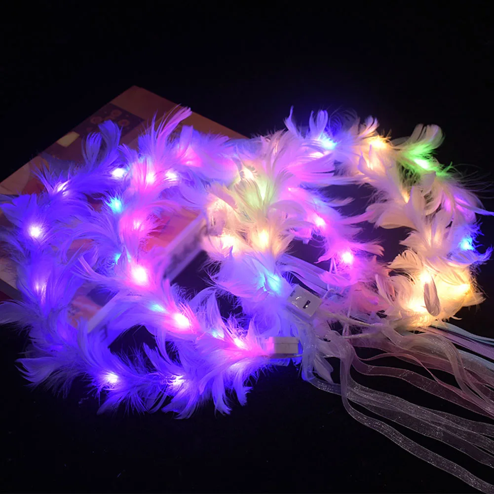 LED Feather Wreath Crown Headband Light-Up Angel Halo Headband Luminous Headdress For Women Girls Wedding Christmas Glow Party
LED Feather Wreath Crown Headband Light-Up Angel Halo Headband Luminous Headdress For Women Girls Wedding Christmas Glow Party
