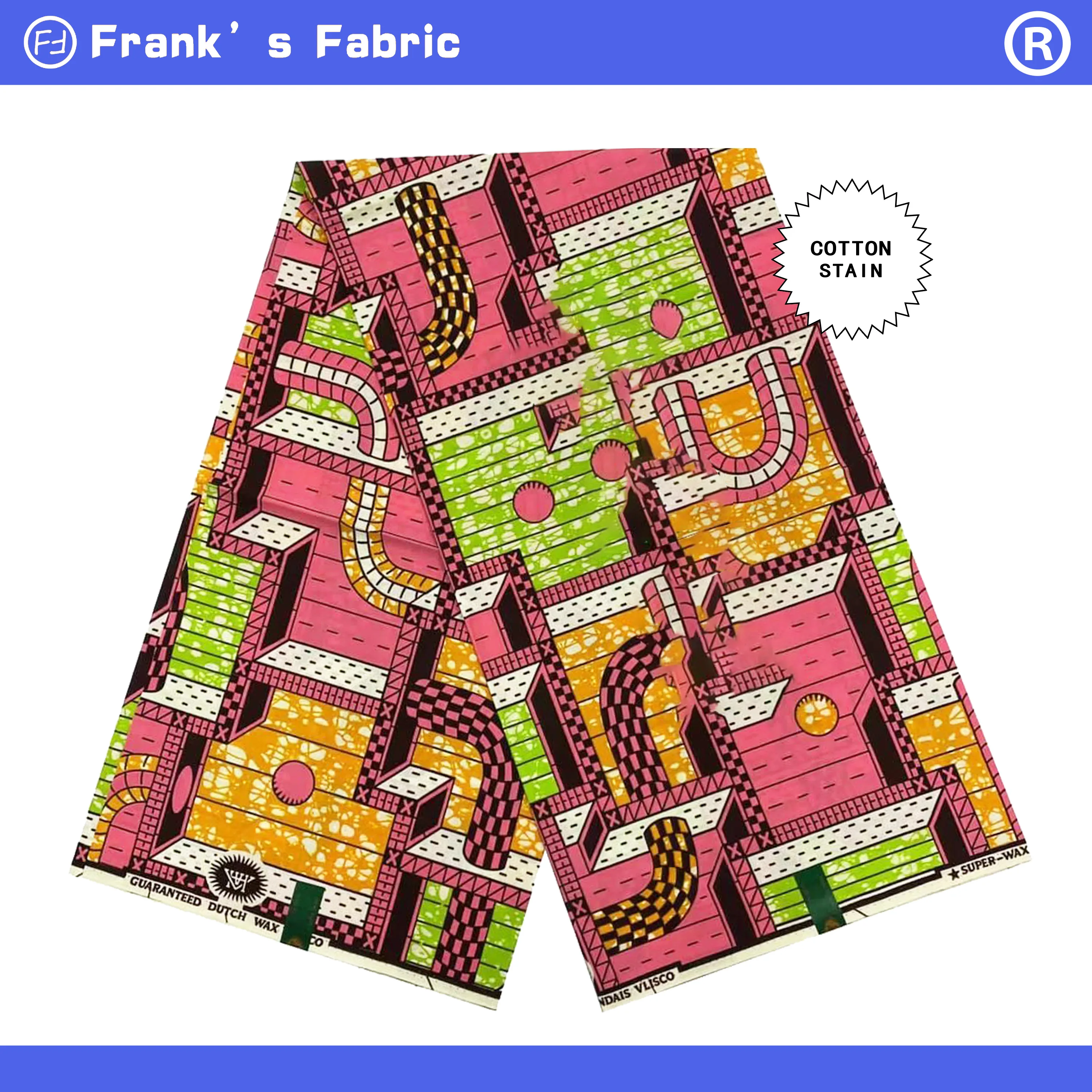 Veritable Super Ankara Wax Print Cotton Fabric By Yard Real Wax African Hollandais Dye Block Fabric Sewing Material For Dress
Veritable Super Ankara Wax Print Cotton Fabric By Yard Real Wax African Hollandais Dye Block Fabric Sewing Material For Dress