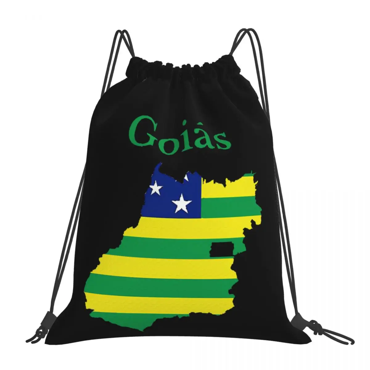 

Drawstring Bags Gym Bag State Of Goias Map Flag Brazil Graphic Cool Backpack R282 Field pack Humor Graphic