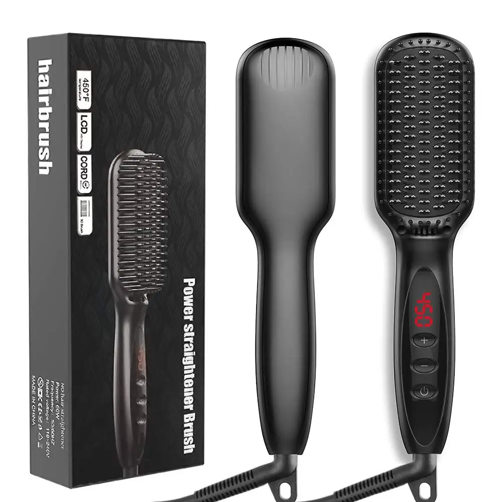Beard Straightener for Men Ionic Straightening Comb LCD Display with Fast MCH Ceramic Heating Portable Hair Straightening Brush
Beard Straightener for Men Ionic Straightening Comb LCD Display with Fast MCH Ceramic Heating Portable Hair Straightening Brush