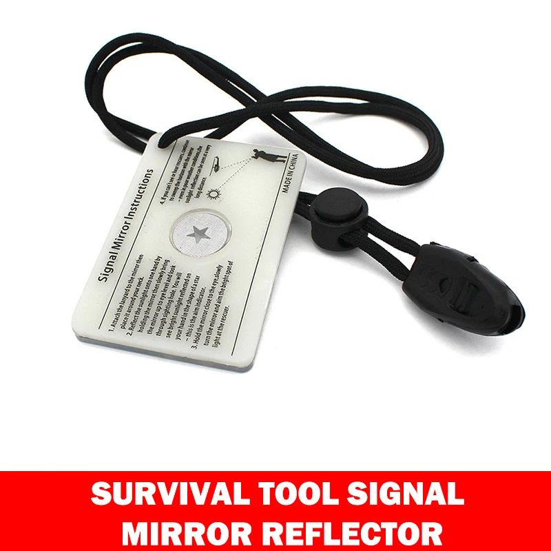 Outdoor Survival Mirrors Luminous Signal Glass Mirror with Whistle/Compass Survival Rescue Emergency Kit Camping Signal Mirror
Outdoor Survival Mirrors Luminous Signal Glass Mirror with Whistle/Compass Survival Rescue Emergency Kit Camping Signal Mirror