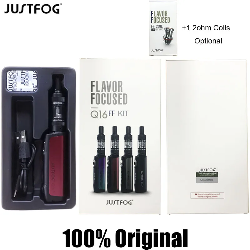 Original Justfog Q16 FF Kit With 1.2ohm Coil 1.9ml Tank 510 Connector 900mAh Built-in Battery 8W-11W Power
Original Justfog Q16 FF Kit With 1.2ohm Coil 1.9ml Tank 510 Connector 900mAh Built-in Battery 8W-11W Power