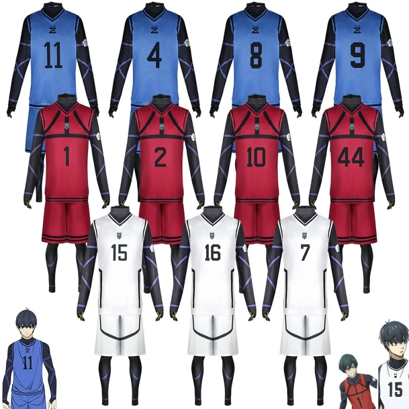 

Футболка с синим замком из аниме, спортивная одежда для футбольного клуба, мужской костюм для косплея Isagi Yoichi «стена успеха» идет к Meguru.