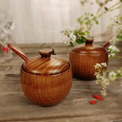 A piece of domestic jujube wood seasoning pot Japanese seasoning pot Solid wood retro seasoning pot with lid and spoon
A piece of domestic jujube wood seasoning pot Japanese seasoning pot Solid wood retro seasoning pot with lid and spoon