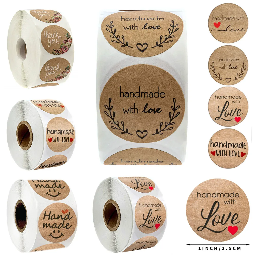 100-500 pieces of vintage kraft paper stickers scrapbook gift stationery label stickers handmade full of love thank you stickers
100-500 pieces of vintage kraft paper stickers scrapbook gift stationery label stickers handmade full of love thank you stickers
