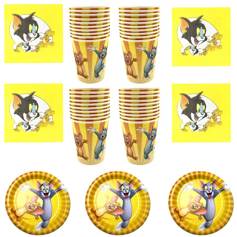Cat Mouse Happy Birthday Party Napkins Baby Shower Towels Plates Cups Girls Favors Decorations Events Supplies 90pcs/lot
Cat Mouse Happy Birthday Party Napkins Baby Shower Towels Plates Cups Girls Favors Decorations Events Supplies 90pcs/lot