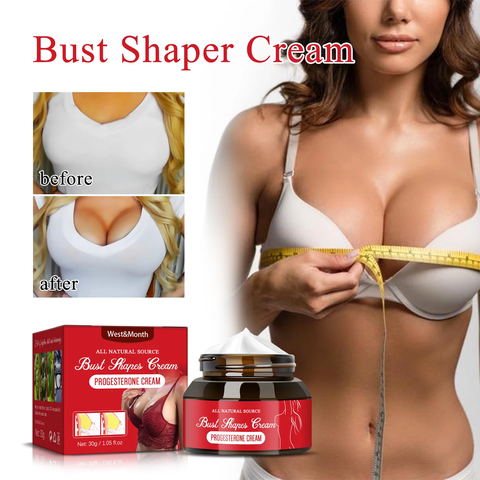 

Breast Enhancement Massage Cream Enlargement Effective Full Elasticity Chest Care Lifting Firming Big Bust Breast Bust Care 30g