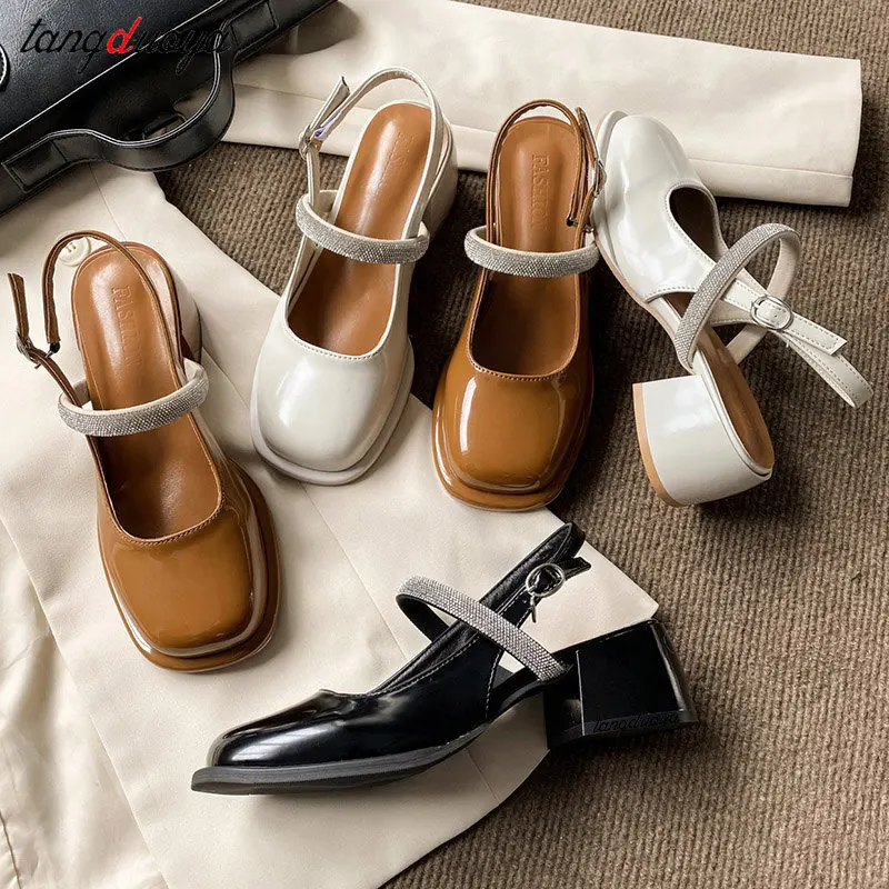 rhinestones Sandals for Women High Heels Shoes 2022 Fashion Spring Autumn Prom Office Solid Color Square Heel Pumps Woman Shoes
rhinestones Sandals for Women High Heels Shoes 2022 Fashion Spring Autumn Prom Office Solid Color Square Heel Pumps Woman Shoes