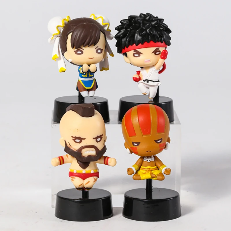 Street Fighter Ryu Chun Li Zangief Dhalsim Mini PVC Figure Model Toys Collection Dolls 4pcs/set |