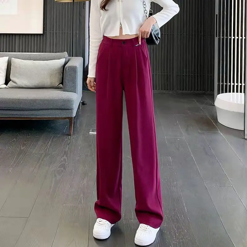 Wide Leg Pants Women Simple Vintage Simple Daily Office Lady Full Length Trousers All-match Spring Summer Fashion Womens E110
Wide Leg Pants Women Simple Vintage Simple Daily Office Lady Full Length Trousers All-match Spring Summer Fashion Womens E110