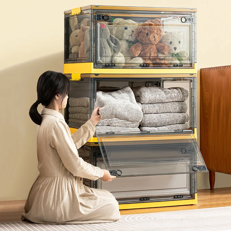 27/40/56/88/120L Folding Storage Box Transparent Plastic Organizer with Lid Multifunction Cabinet with Pulley Clothes Storage
27/40/56/88/120L Folding Storage Box Transparent Plastic Organizer with Lid Multifunction Cabinet with Pulley Clothes Storage