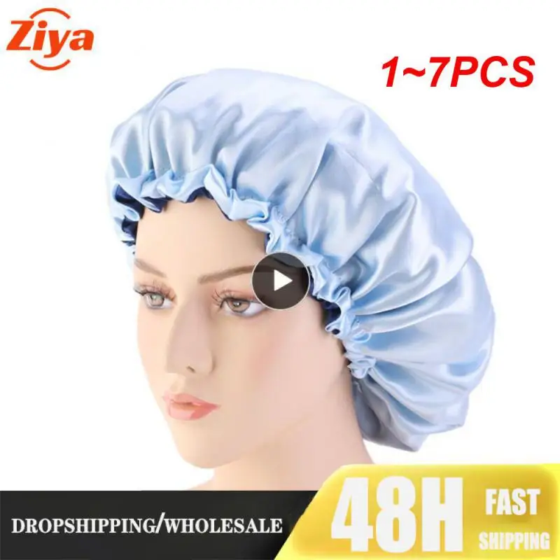 1~7PCS Adjustable Nightcap Double Layer Satin Bonnet Curly Elastic Hair Cap Haircare Women Headwear Night Hat Fashion Styling
1~7PCS Adjustable Nightcap Double Layer Satin Bonnet Curly Elastic Hair Cap Haircare Women Headwear Night Hat Fashion Styling