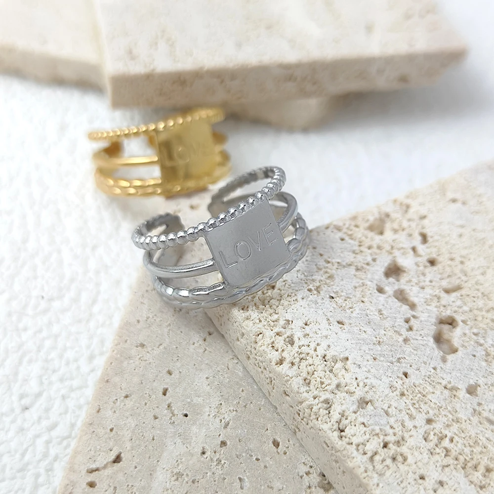 Fashion Stainless Steel Love Opening Ring Cute Three Layered Finger Rings For Women Girl Jewelry Gift Gold Silver Color Rings
Fashion Stainless Steel Love Opening Ring Cute Three Layered Finger Rings For Women Girl Jewelry Gift Gold Silver Color Rings