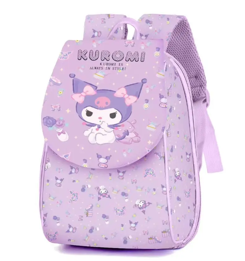 

Kuromi Korean Style College Style Lightweight for Women Melody Student Flip Backpack Unicorn Print Waterproof School Bag