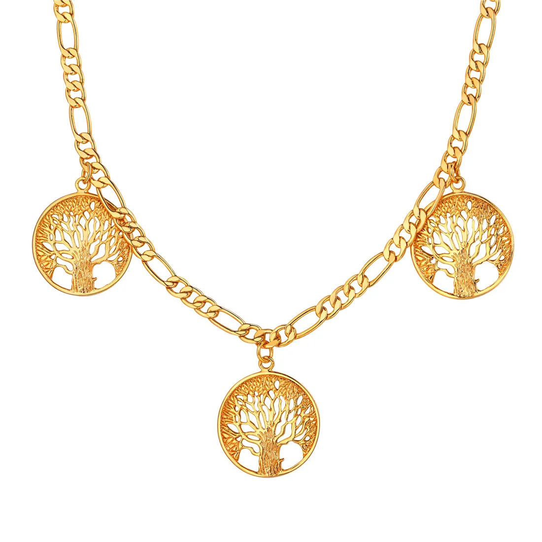 ChainsPro Life Tree Necklaces Women Gold/Silver Color Figaro Chain Wholesale Necklace Women Lucky Jewelry Choker N211
ChainsPro Life Tree Necklaces Women Gold/Silver Color Figaro Chain Wholesale Necklace Women Lucky Jewelry Choker N211