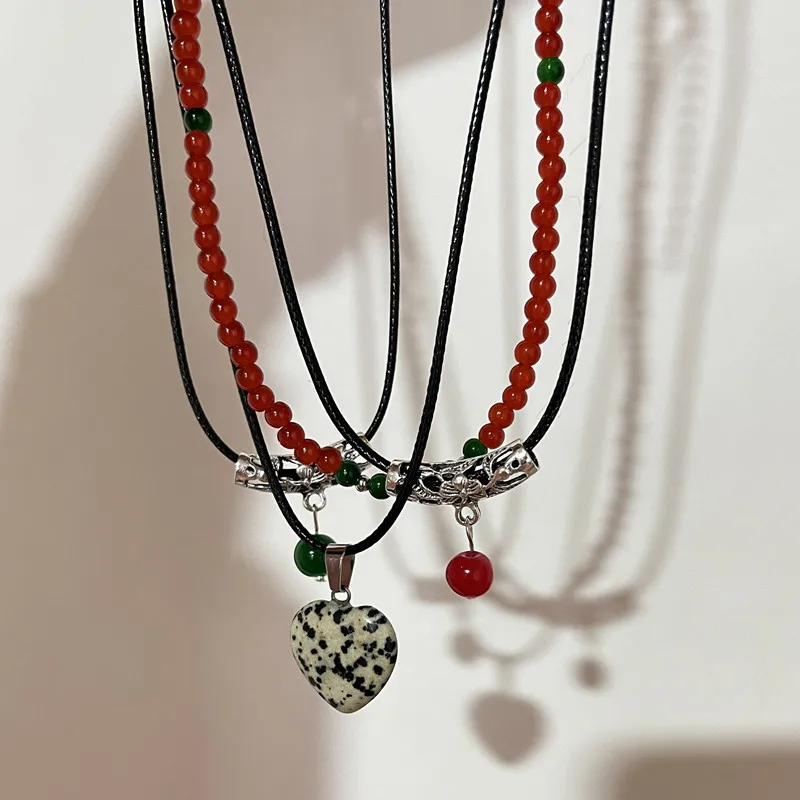 Vintage Ethnic Beaded Necklace For Couples Adjustable Cord Chain Natural Stone Pendant Jewelry
Vintage Ethnic Beaded Necklace For Couples Adjustable Cord Chain Natural Stone Pendant Jewelry