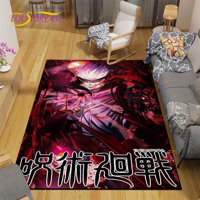 

Jujutsu Kaisen 3D Printed Carpet Rugs Home Decor Soft Flannel Bedroom Mat Baby Play Crawl Carpets for Living Room Area Rug