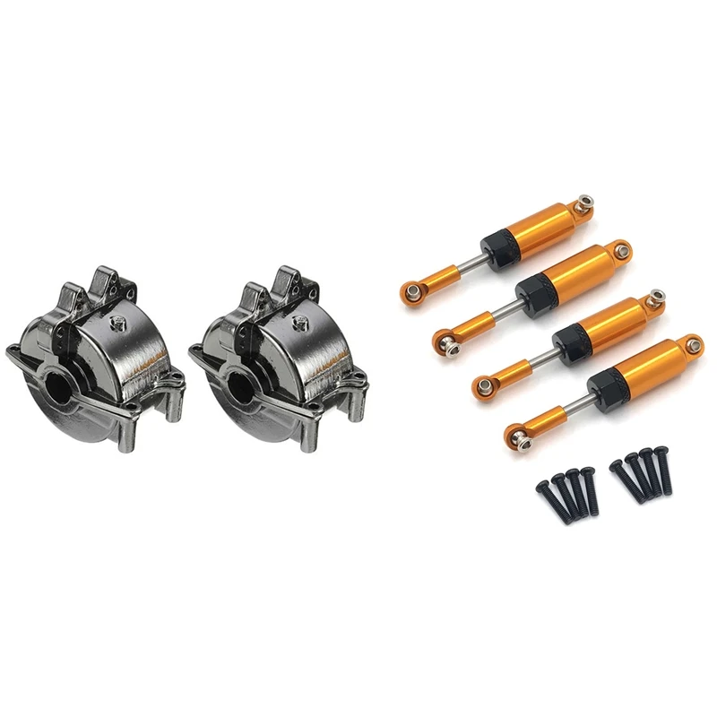 2Pcs Aluminum Front And Rear Gear Box Set With Metal Shock Absorber Damper Upgrade Accessories 1/18 RC Car Parts,Yellow
2Pcs Aluminum Front And Rear Gear Box Set With Metal Shock Absorber Damper Upgrade Accessories 1/18 RC Car Parts,Yellow