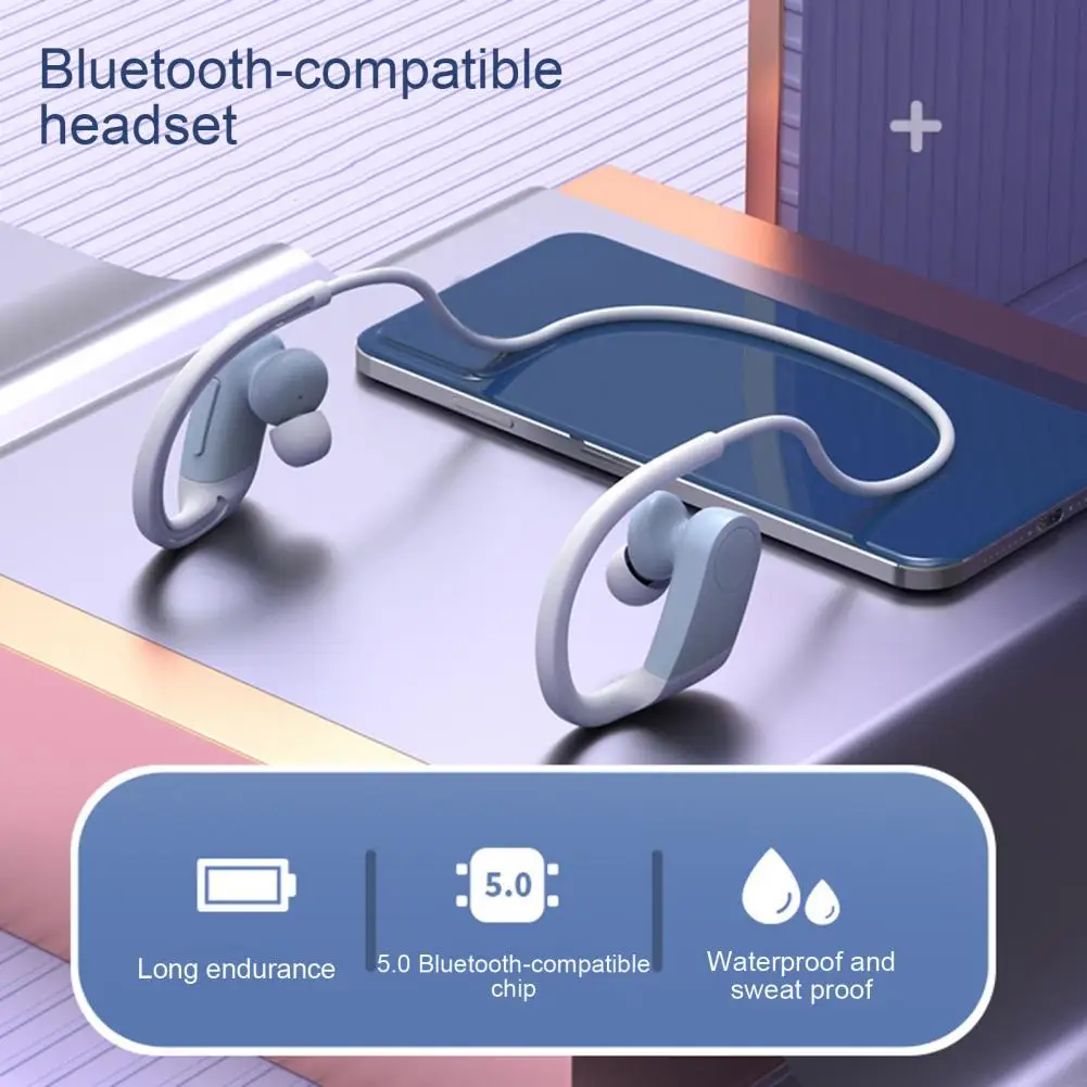Bluetooth-compatible 5.0 Earphone Ear Hook IPX4 Waterproof Stereo Wireless Neckband Sports Headphone for Running
Bluetooth-compatible 5.0 Earphone Ear Hook IPX4 Waterproof Stereo Wireless Neckband Sports Headphone for Running