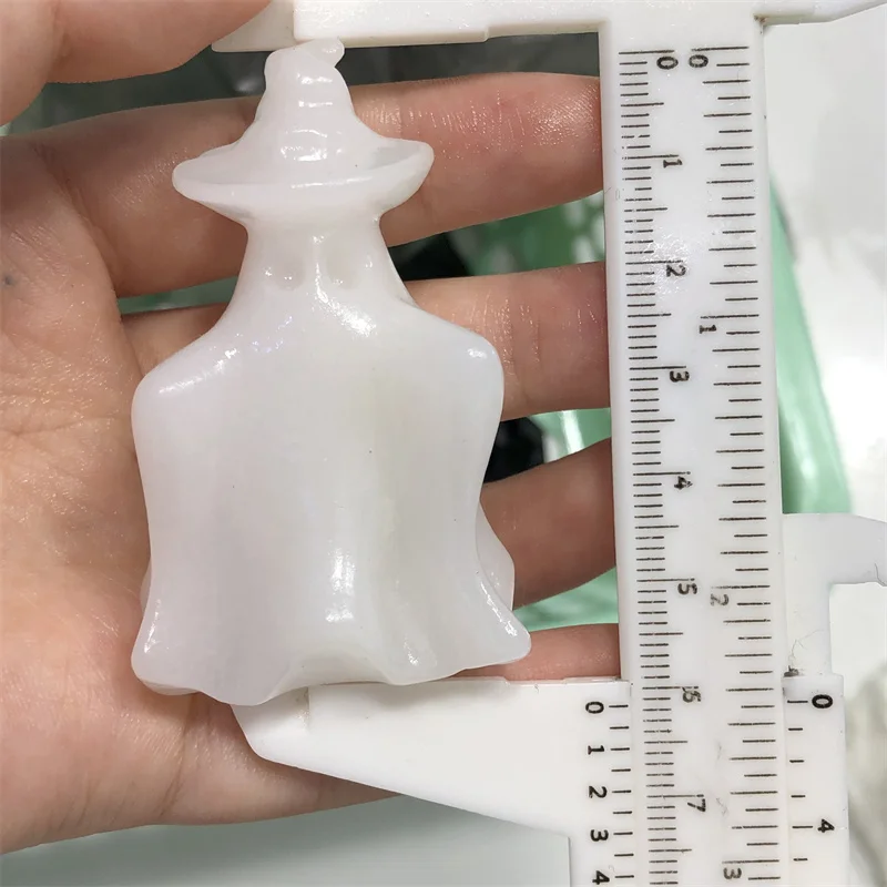 Ghost Statue Natural White Marble Jade Stone Hand Carving Sculpture Healing Reiki Crystal Witchcraft Halloween Gift Home Decor
Ghost Statue Natural White Marble Jade Stone Hand Carving Sculpture Healing Reiki Crystal Witchcraft Halloween Gift Home Decor