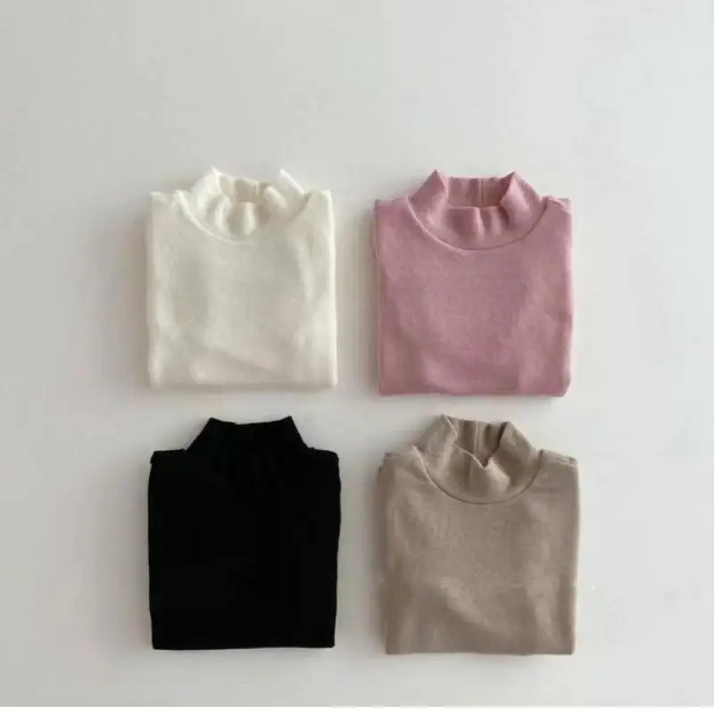 New Infant Long Sleeve T Shirts Solid Baby Girl Half Height Collar Bottoming Shirts Cotton Toddler Toddler Casual T Shirt
New Infant Long Sleeve T Shirts Solid Baby Girl Half Height Collar Bottoming Shirts Cotton Toddler Toddler Casual T Shirt