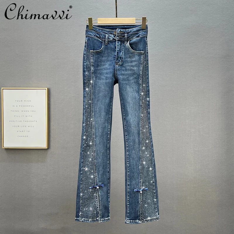 European Style Rhinestone Jeans for Women 2022 Spring Autumn New High Waist Slim Fit Fashion Thin Split Flared Pants Trousers
European Style Rhinestone Jeans for Women 2022 Spring Autumn New High Waist Slim Fit Fashion Thin Split Flared Pants Trousers