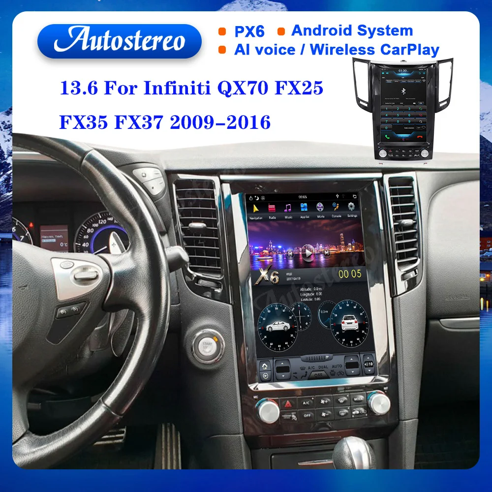 13.6'For Infiniti QX70 FX25 FX35 FX37 2009-2016 Android Car Radio GPS Navigation Autostereo Head Unit Multimedia Player Recorder
13.6'For Infiniti QX70 FX25 FX35 FX37 2009-2016 Android Car Radio GPS Navigation Autostereo Head Unit Multimedia Player Recorder