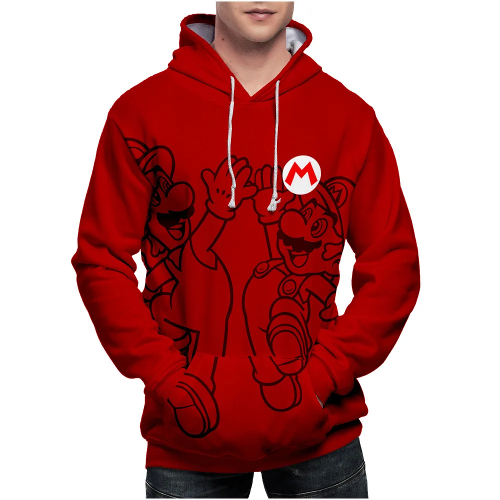 Classic Anime Pattern Super Mario Fashion Hoodie Cartoon Long Sleeve Boys and Girls Hoodie Mario and Luigi Top Long Sleeve Top 
Classic Anime Pattern Super Mario Fashion Hoodie Cartoon Long Sleeve Boys and Girls Hoodie Mario and Luigi Top Long Sleeve Top