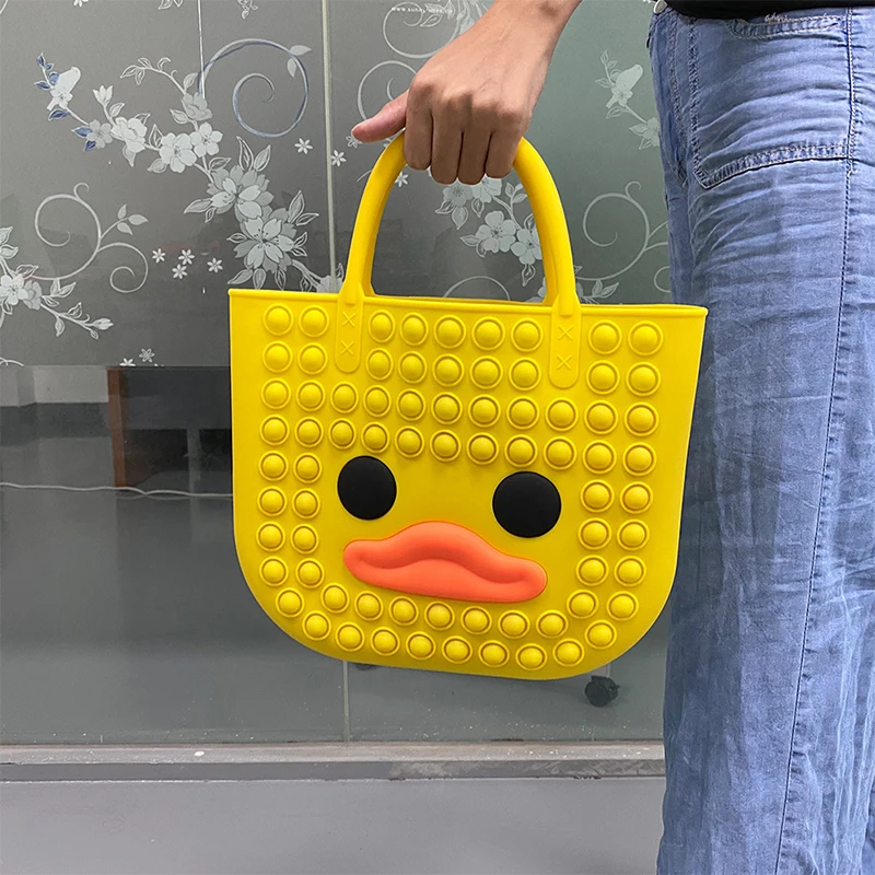 Pop Fashion Fidget Toys 35Cm Mummy Bag Kawaii Yellow Duck Handbag Silicone Push Bubble Relieve Coin Pouch Purse for Adult Gifts
Pop Fashion Fidget Toys 35Cm Mummy Bag Kawaii Yellow Duck Handbag Silicone Push Bubble Relieve Coin Pouch Purse for Adult Gifts
