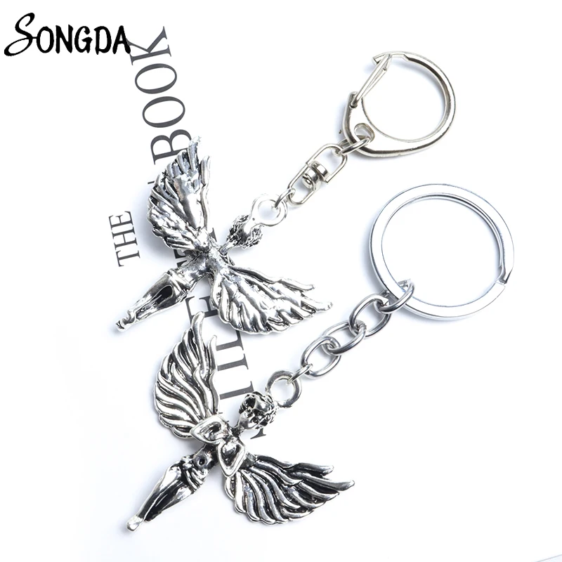 New Jesus Angel Baby Keychains Holder Angel Wings Round Pendants Key Chains Keyrings Christian Religious Belief Jewelry Souvenir
New Jesus Angel Baby Keychains Holder Angel Wings Round Pendants Key Chains Keyrings Christian Religious Belief Jewelry Souvenir