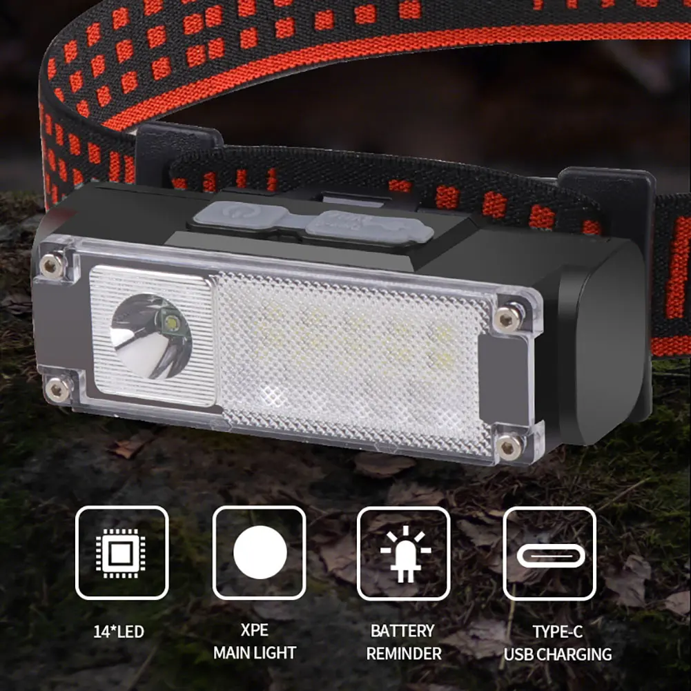 Portable Red Blue White Light Type-C USB Rechargeable XPE LED Headlamp 4 Gears 400lm Outdoor Waterproof Head Torch Flashlight
Portable Red Blue White Light Type-C USB Rechargeable XPE LED Headlamp 4 Gears 400lm Outdoor Waterproof Head Torch Flashlight