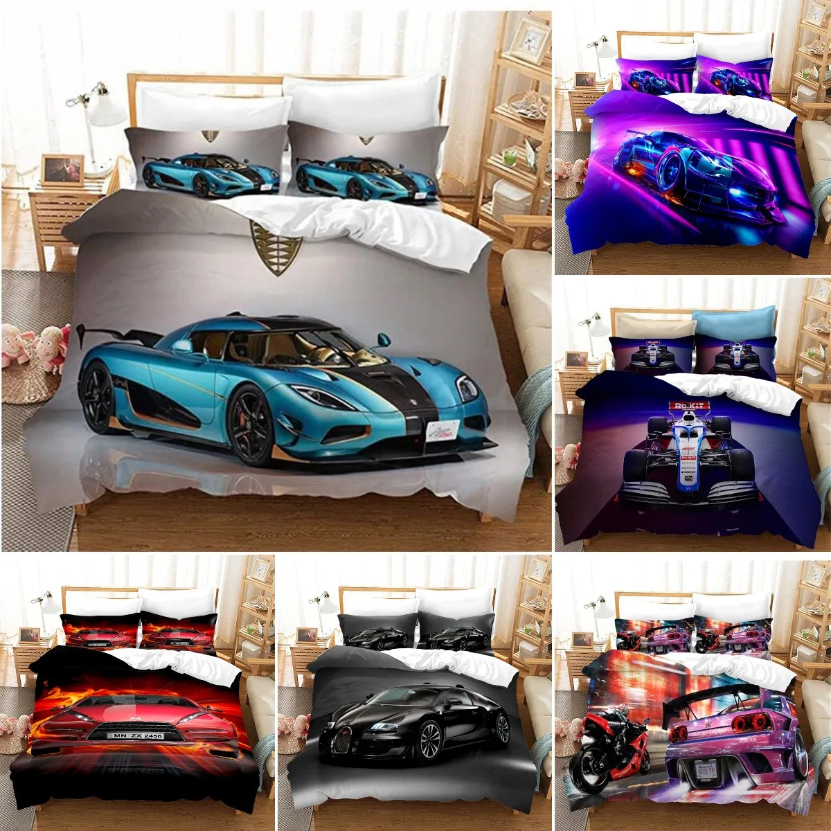 Speed Sport Car Duvet Cover Set Blue Sport Car Bedding Set Speed Racing Car Automobile Style Luxury Car Extreme Sport for Teens
Speed Sport Car Duvet Cover Set Blue Sport Car Bedding Set Speed Racing Car Automobile Style Luxury Car Extreme Sport for Teens