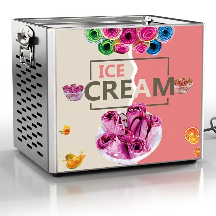 

Electric Freezer Table Top Fried Ice Cream Fried Roll Machine
