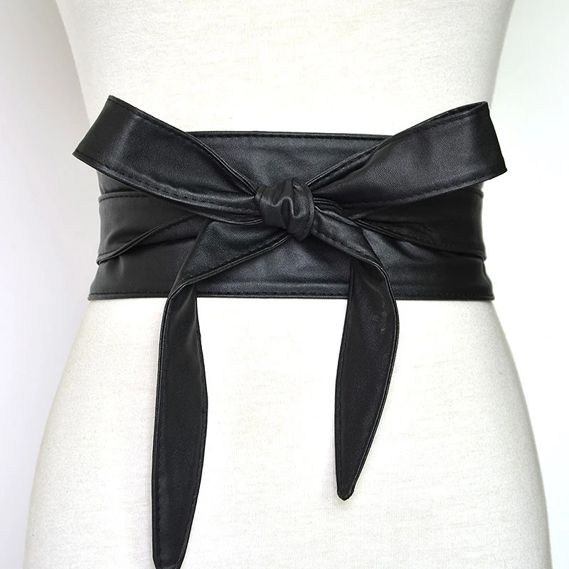 New Women Elegant Bow Belt Soft PU Leather Wide Waistband Solid Color Bowknot Dress Cummerbund Fashion Female Ribbon Bow Belts
New Women Elegant Bow Belt Soft PU Leather Wide Waistband Solid Color Bowknot Dress Cummerbund Fashion Female Ribbon Bow Belts