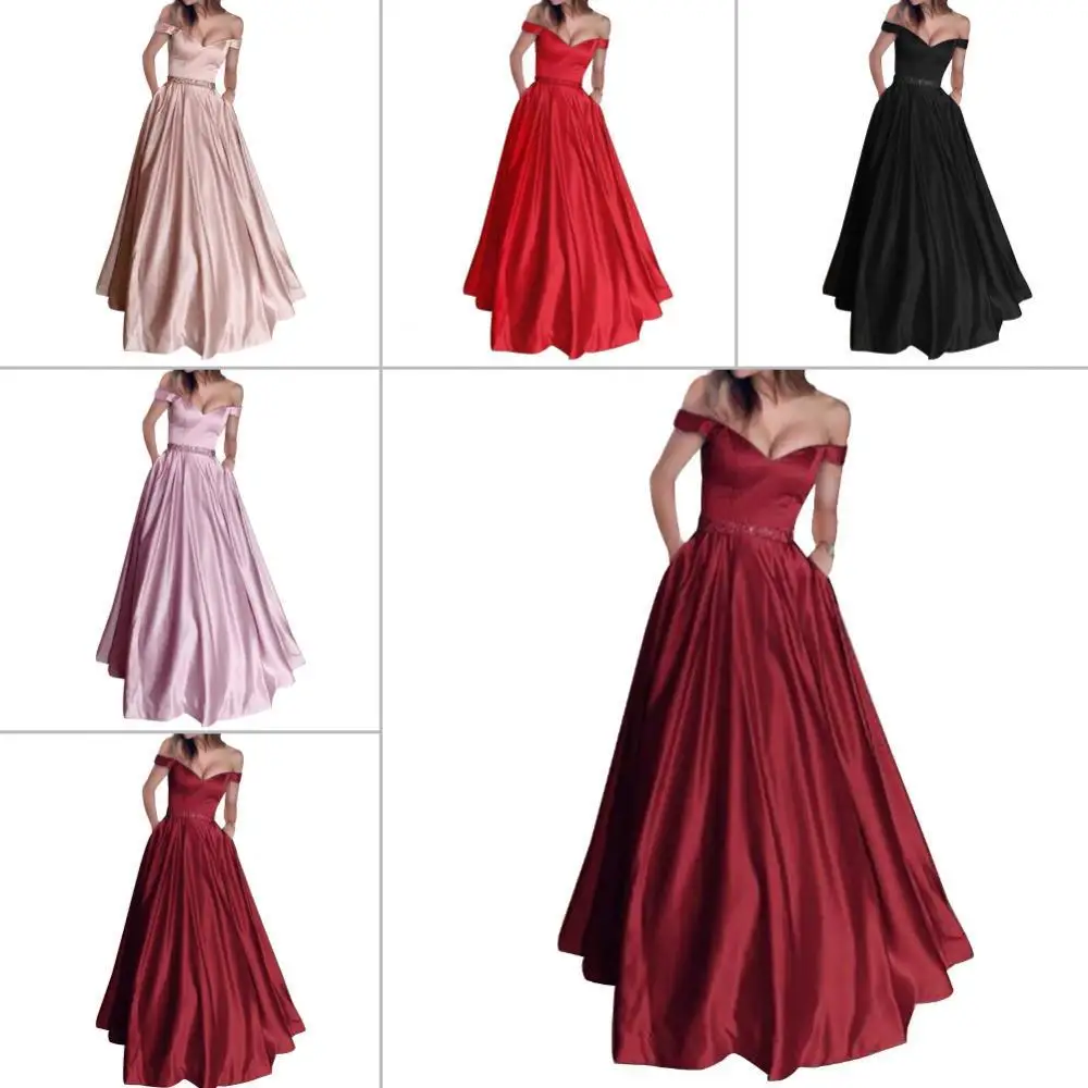 Autumn/Spring/Summer Women Sexy Solid Color V Neck Sleeveless Off Shoulder Evening Party Long Dress Fashion Women's Dress
Autumn/Spring/Summer Women Sexy Solid Color V Neck Sleeveless Off Shoulder Evening Party Long Dress Fashion Women's Dress