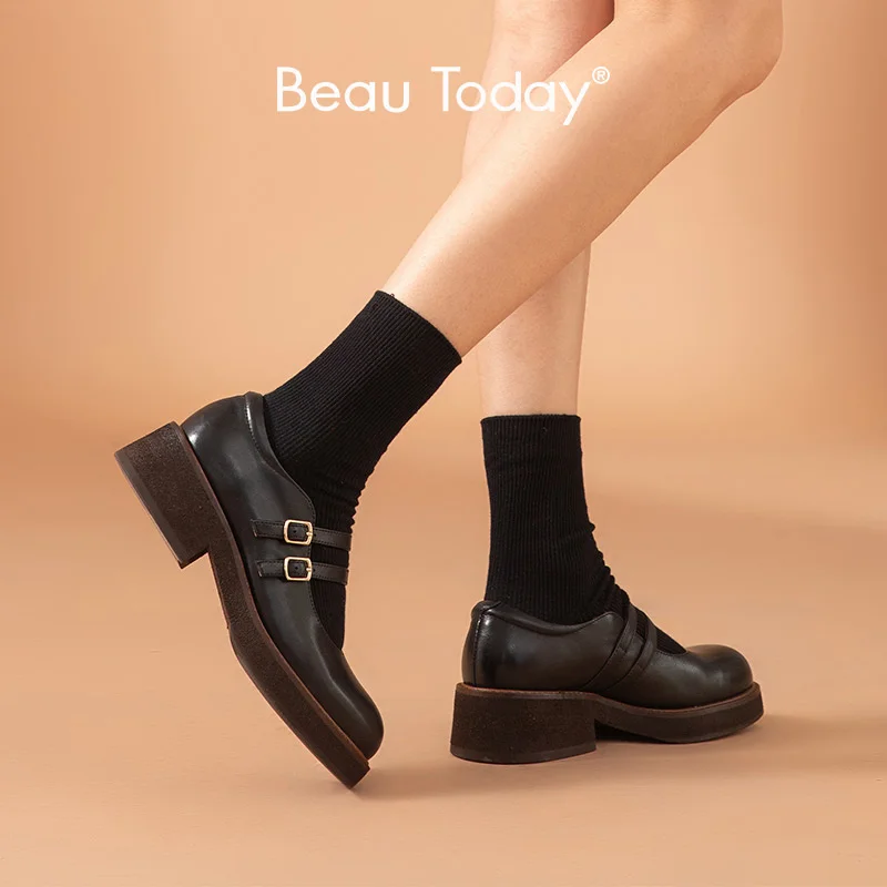 Lita Shoes Women Calfskin Leather Mary Janes Round Toe Double Buckle Straps Ladies Uniform Shoes Thick Se 28409
Lita Shoes Women Calfskin Leather Mary Janes Round Toe Double Buckle Straps Ladies Uniform Shoes Thick Se 28409