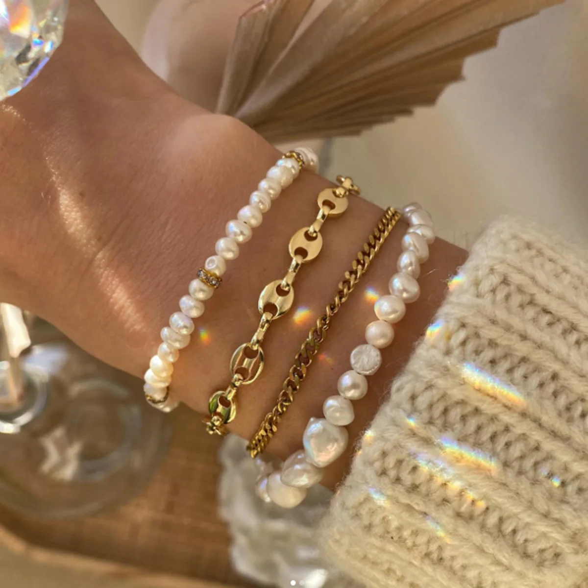 Multi Layers Bracelets Bohemia Gold Chains Pearls Beads Bracelet Bangle Sets for Women Female Trendy Party Layers Jewelry
Multi Layers Bracelets Bohemia Gold Chains Pearls Beads Bracelet Bangle Sets for Women Female Trendy Party Layers Jewelry
