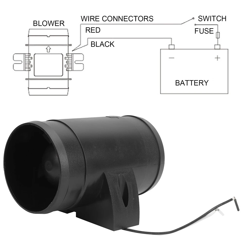 

High Quality Exhaust Fan Air Ventilator Pipe Duct Fan Plastic Silent 12V Air Extractor Durable Higher Air Flow