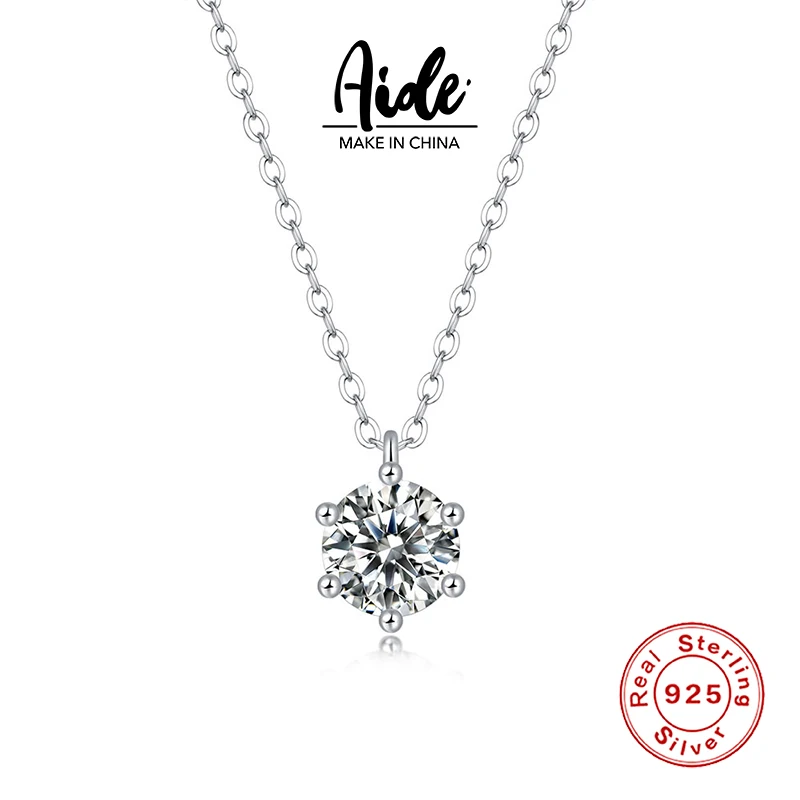Aide 1 Carat Real Moissanite Pendant Necklace for Women Top Quality 100% S925 Sterling Silver Wedding Bridal Jewelry certificate
Aide 1 Carat Real Moissanite Pendant Necklace for Women Top Quality 100% S925 Sterling Silver Wedding Bridal Jewelry certificate