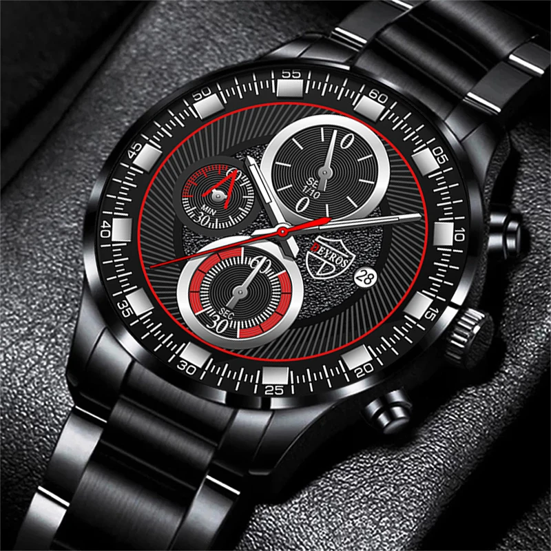 Mens Fashion Sports Watches Luxury Stainless Steel Quartz Wrist Watch Calendar Date Business Watches for Men Luminous Clock
Mens Fashion Sports Watches Luxury Stainless Steel Quartz Wrist Watch Calendar Date Business Watches for Men Luminous Clock