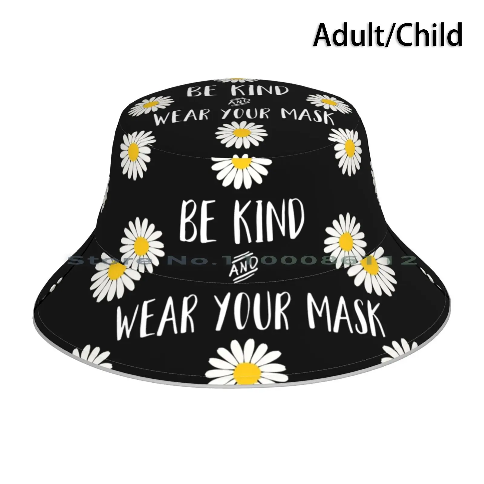 

Be Kind & Wear Your Mask Bucket Hat Sun Cap Be Kind Kindness Cute Happiness Inspirational Quotes Love Positive Human Smile