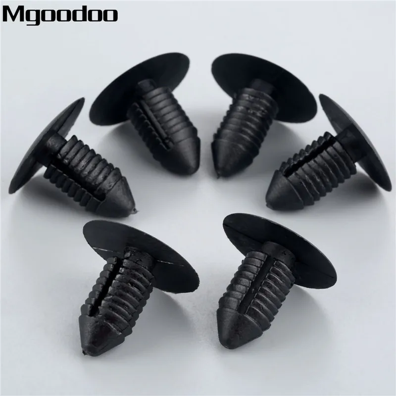 

Mgoodoo 50Pcs 11mm Hole Auto Bumper Retainers Black Fasteners Plastic Rivets Clip For Car Door Trim Panel Fender Car Styling