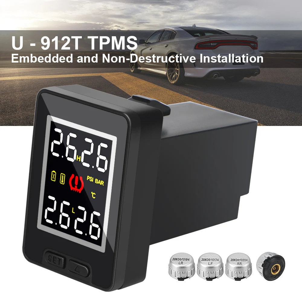 Temperature Real-time Monitoring Wireless Tire Pressure Monitor System 4Pcs External Internal Sensor Car TPMS Save Fuel
Temperature Real-time Monitoring Wireless Tire Pressure Monitor System 4Pcs External Internal Sensor Car TPMS Save Fuel