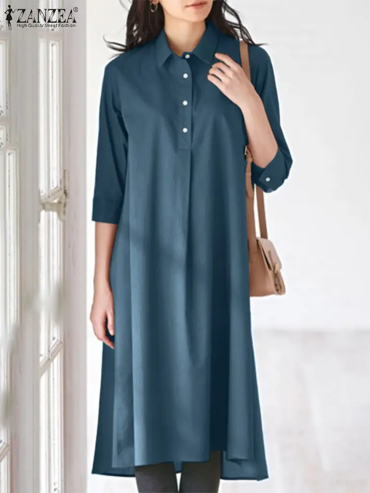 ZANZEA Baggy Shirt Dress 2022 Fashion Korean Style Sundress Women Casual Half Sleeve Lapel Neck Vestidos Solid A-Line OL Kaftan
ZANZEA Baggy Shirt Dress 2022 Fashion Korean Style Sundress Women Casual Half Sleeve Lapel Neck Vestidos Solid A-Line OL Kaftan