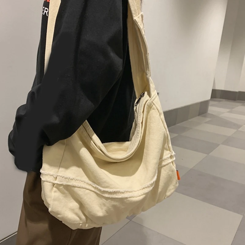 Fashion Ladies Messenger Bag Large Capacity Shopping Bag Unisex Canvas Student Shoulder Bag Solid Color Handbag Women
Fashion Ladies Messenger Bag Large Capacity Shopping Bag Unisex Canvas Student Shoulder Bag Solid Color Handbag Women