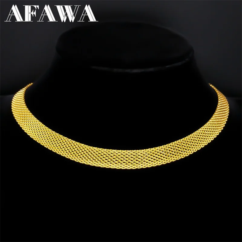 Trend Mesh Belt Necklace for Women Gold Color Stainless Steel Metal Net Choker On Neck Chain Jewelry Goth Teen Girls Collar Gift
Trend Mesh Belt Necklace for Women Gold Color Stainless Steel Metal Net Choker On Neck Chain Jewelry Goth Teen Girls Collar Gift