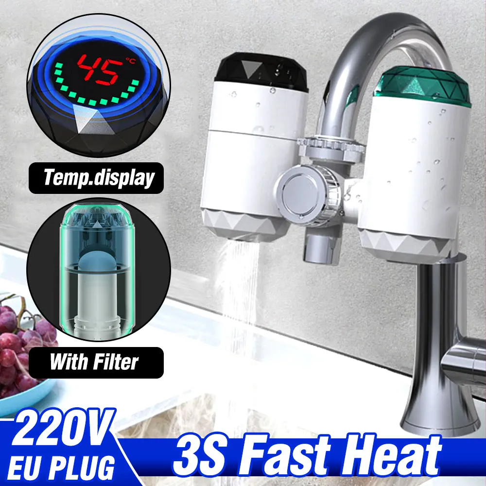 220V 3000W Instant Electric Water Heater Kitchen Faucet Purifier Tap Water Filter with LED Temperature Display EU Plug
220V 3000W Instant Electric Water Heater Kitchen Faucet Purifier Tap Water Filter with LED Temperature Display EU Plug