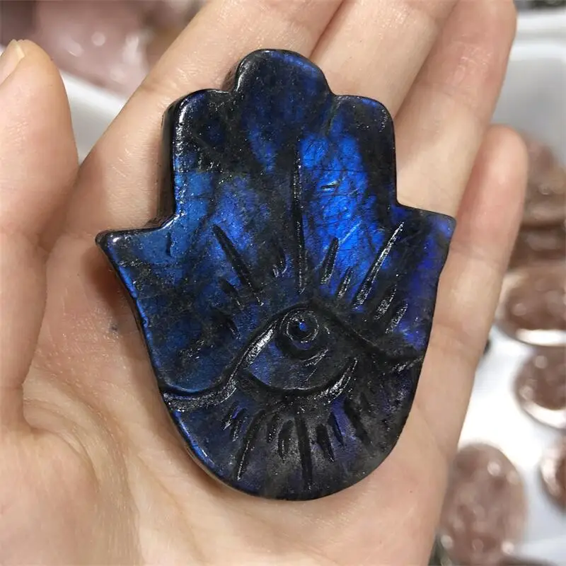 Natural Hand Carved Labradorite Palm All Seeing Eye Statues Crystal Carving Figurine For Home Decoration Accessories 1pcs
Natural Hand Carved Labradorite Palm All Seeing Eye Statues Crystal Carving Figurine For Home Decoration Accessories 1pcs
