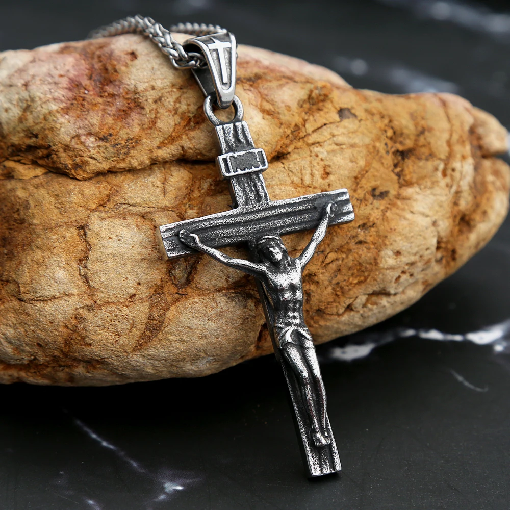 Vintage 316L Stainless Steel Jesus Cross Pendant Necklace Cross Orthodox Necklace Chain For Men Women Biker Amulet Jewelry Gift
Vintage 316L Stainless Steel Jesus Cross Pendant Necklace Cross Orthodox Necklace Chain For Men Women Biker Amulet Jewelry Gift